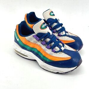 Nike Air Max 95 Shoes Kids 1Y Blue Orange Green Purple 905461-412 Sneakers